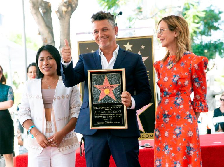  Alejandro Sanz estrenó estrella en el Paseo de la Fama de Hollywood